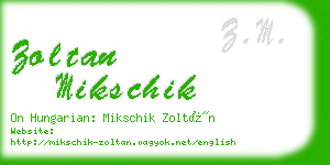 zoltan mikschik business card